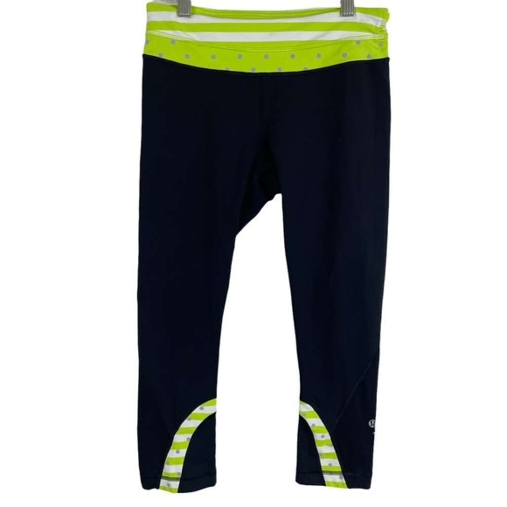 Lululemon Run Inspire Seawheeze Crop Size 6 Limited Edition Reflective Tights